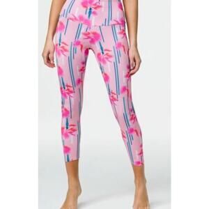 ONZIE Women's Floral High Rise Leggings Pink Las Palmas Size XS